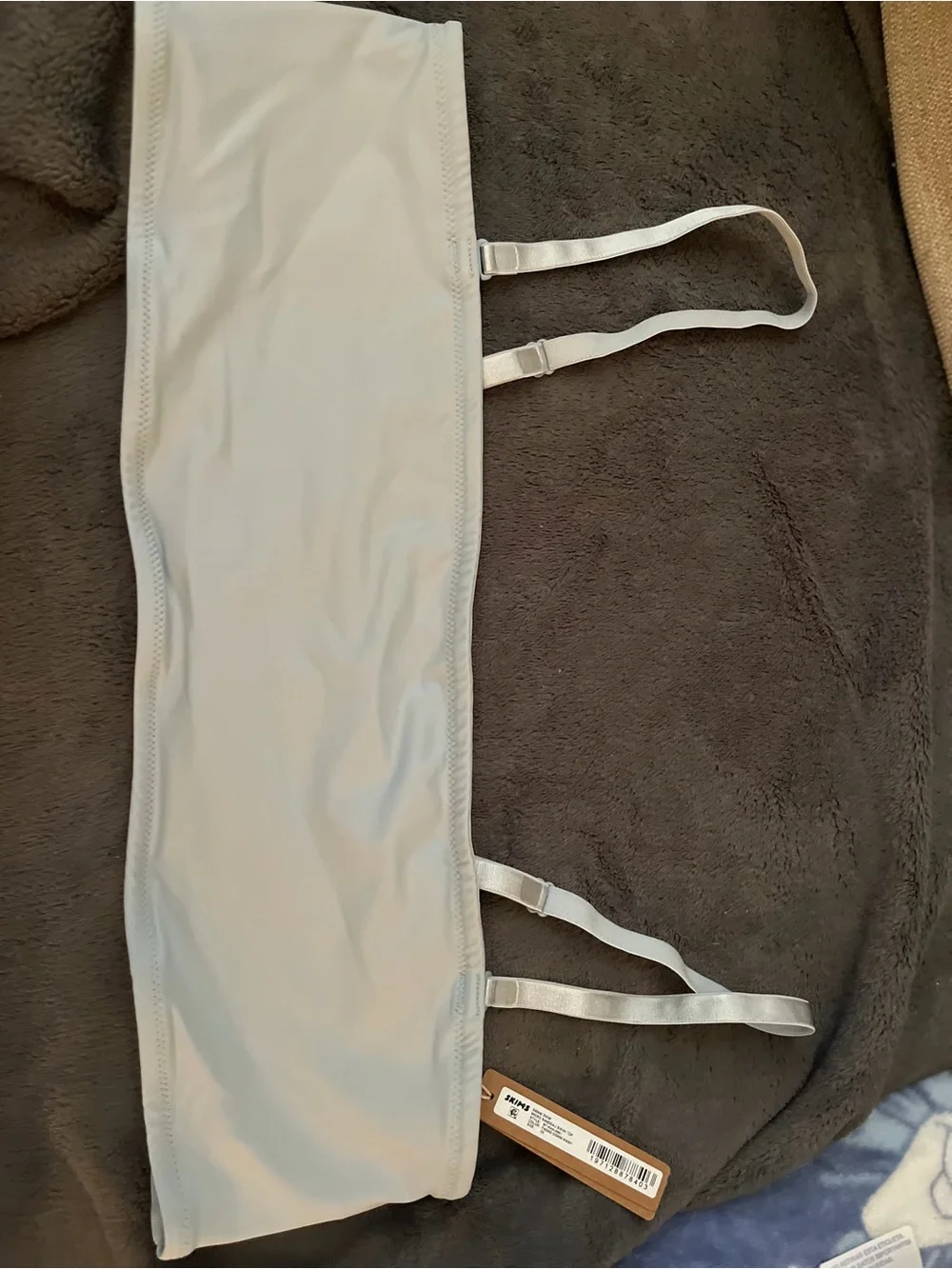 Women's light blue Bandeau Top with Adjustable Straps